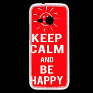 Coque HTC One Mini 2 Keep calm Be Crazy Rouge