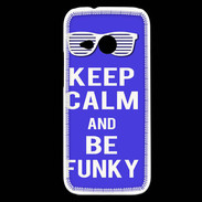 Coque HTC One Mini 2 Keep Calm Funky Bleu