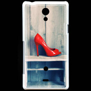 Coque Sony Xperia T Escarpin rouge