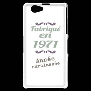 Coque Sony Xperia Z1 Compact Fabriqué en 1971 ZG
