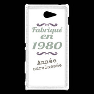 Coque Sony Xperia M2 Fabriqué en 1980 ZG