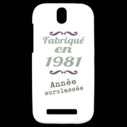 Coque HTC One SV Fabriqué en 1981 ZG