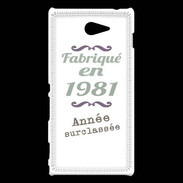 Coque Sony Xperia M2 Fabriqué en 1981 ZG