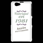 Coque Sony Xperia Z1 Compact Fabriqué en 1981 ZG
