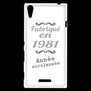 Coque Sony Xperia T3 Fabriqué en 1981 ZG