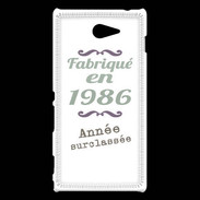Coque Sony Xperia M2 Fabriqué en 1986 ZG