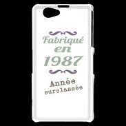 Coque Sony Xperia Z1 Compact Fabriqué en 1987 ZG