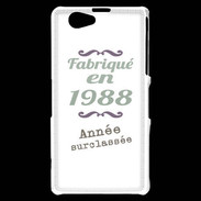 Coque Sony Xperia Z1 Compact Fabriqué en 1988 ZG