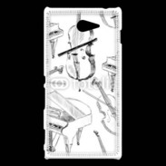 Coque Sony Xperia M2 Instruments de musique en dessin 90