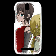 Coque HTC One SV Cute Boy and Girl