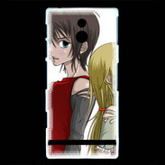 Coque Sony Xperia P Cute Boy and Girl