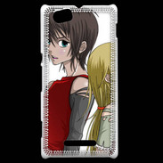 Coque Sony Xperia M Cute Boy and Girl
