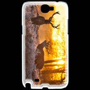 Coque Samsung Galaxy Note 2 Cerf au couché de soleil 600