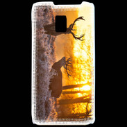 Coque LG P990 Cerf au couché de soleil 600