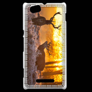 Coque Sony Xperia M Cerf au couché de soleil 600