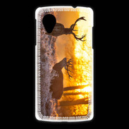 Coque LG Nexus 5 Cerf au couché de soleil 600