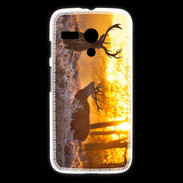 Coque Motorola G Cerf au couché de soleil 600