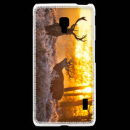Coque LG F6 Cerf au couché de soleil 600