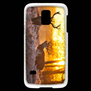 Coque Samsung Galaxy S5 Mini Cerf au couché de soleil 600