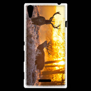 Coque Sony Xperia T3 Cerf au couché de soleil 600