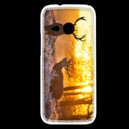 Coque HTC One Mini 2 Cerf au couché de soleil 600