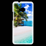 Coque HTC One Petite île tropicale sur l'océan indien