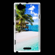 Coque Sony Xperia L Petite île tropicale sur l'océan indien