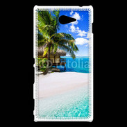 Coque Sony Xperia M2 Petite île tropicale sur l'océan indien