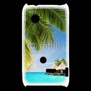 Coque Sony Xperia Typo Palmier et bungalow dans l'océan indien