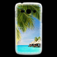 Coque Samsung Galaxy Ace3 Palmier et bungalow dans l'océan indien