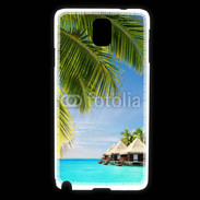 Coque Samsung Galaxy Note 3 Palmier et bungalow dans l'océan indien