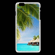 Coque iPhone 6Plus / 6Splus Palmier et bungalow dans l'océan indien
