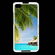 Coque Blackberry Z30 Palmier et bungalow dans l'océan indien