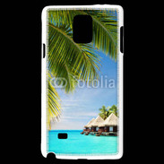 Coque Samsung Galaxy Note 4 Palmier et bungalow dans l'océan indien