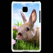 Coque LG Optimus L3 II Portrait de lapin 610