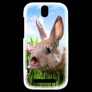 Coque HTC One SV Portrait de lapin 610