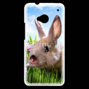 Coque HTC One Portrait de lapin 610
