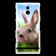 Coque Sony Xperia P Portrait de lapin 610