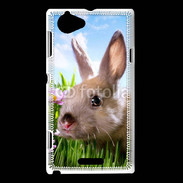 Coque Sony Xperia L Portrait de lapin 610
