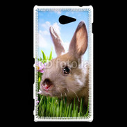 Coque Sony Xperia M2 Portrait de lapin 610