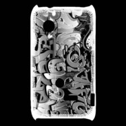 Coque Sony Xperia Typo graffiti seamless background en noir et blanc