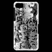 Coque Blackberry Z10 graffiti seamless background en noir et blanc