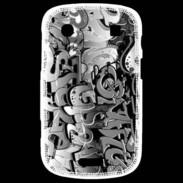 Coque Blackberry Bold 9900 graffiti seamless background en noir et blanc