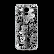 Coque Samsung Galaxy S4mini graffiti seamless background en noir et blanc