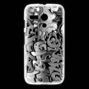 Coque Motorola G graffiti seamless background en noir et blanc