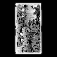 Coque Sony Xpéria Z Ultra graffiti seamless background en noir et blanc