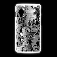 Coque LG L5 2 graffiti seamless background en noir et blanc