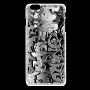 Coque iPhone 6Plus / 6Splus graffiti seamless background en noir et blanc