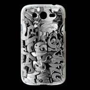 Coque Samsung Galaxy Grand graffiti seamless background en noir et blanc