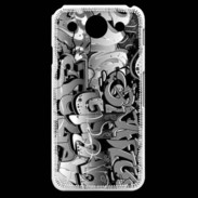 Coque LG G Pro graffiti seamless background en noir et blanc